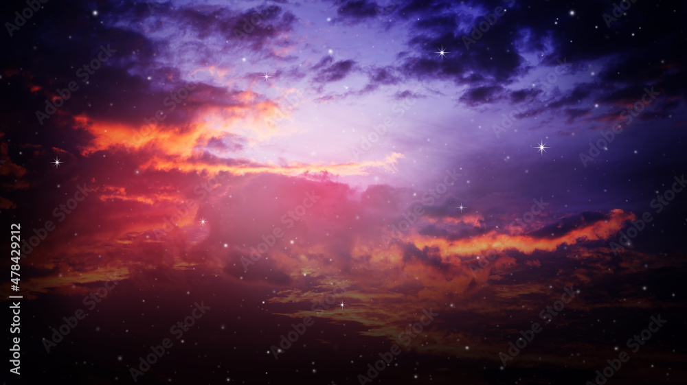 Space of night sky with stars. Space of night sky with stars.
