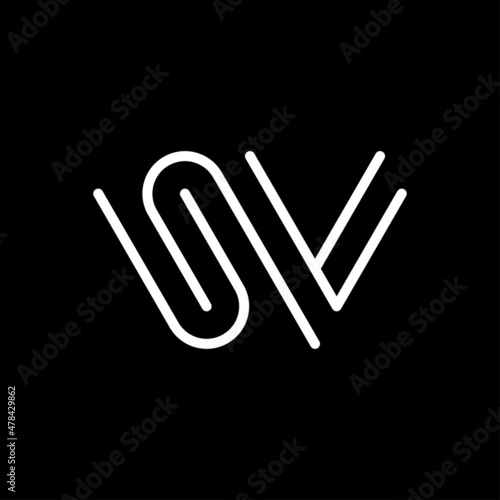 Creative letter SV monogram logo template