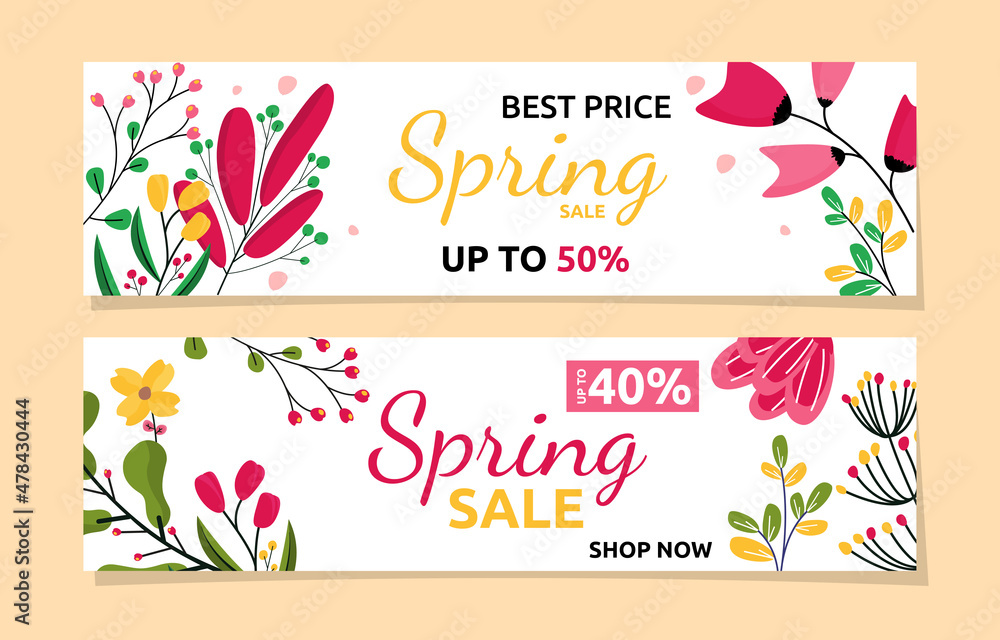 Φωτογραφία Best Price Spring Sale Flower Floral Season Marketing Banner Business