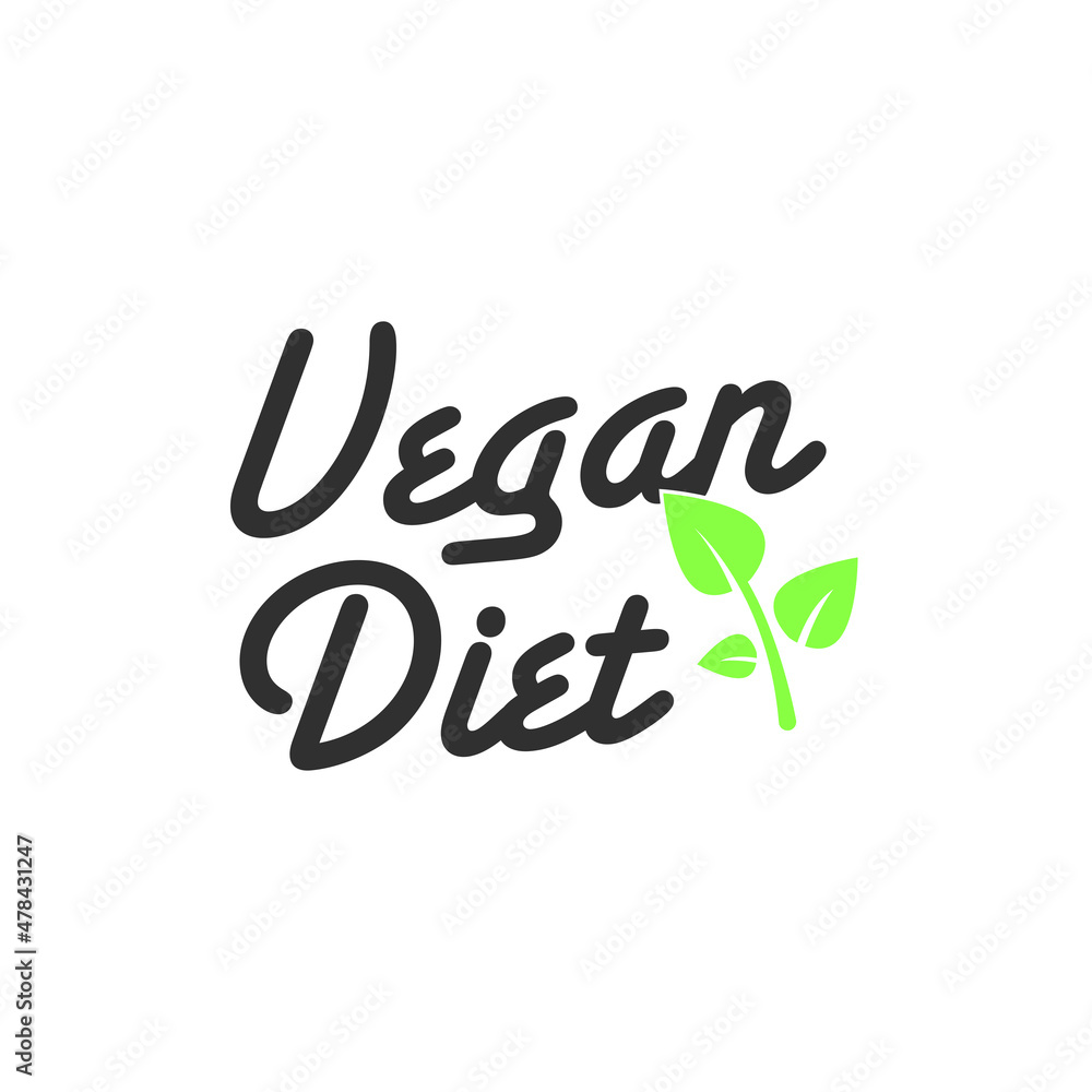 vector typography vegan diet concept vector typography vegan diet concept