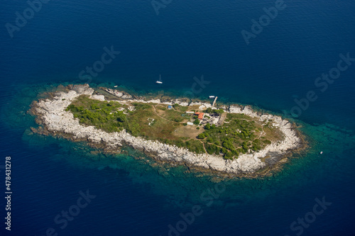 Locrum Island. Historical City of Dubrovnik Croatia