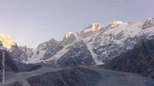 Wallpaper Mural Sunshine Through The Himalayan Mountain Range In Kedarnath, Garhwal in Uttarakhand India - aerial shot Torontodigital.ca