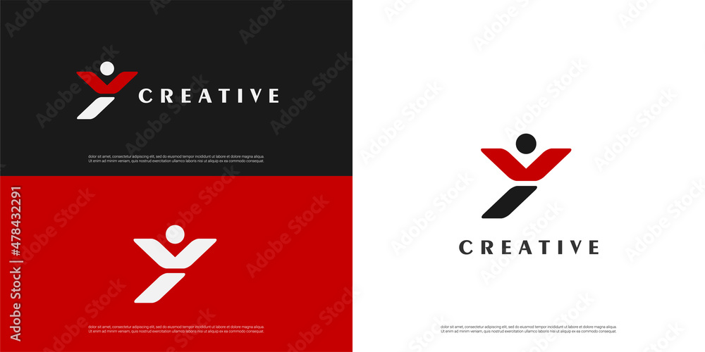 letter Y logo man design, Minimalist Y initial based vector icon. letter Y logo man design, Minimalist Y initial based vector icon.