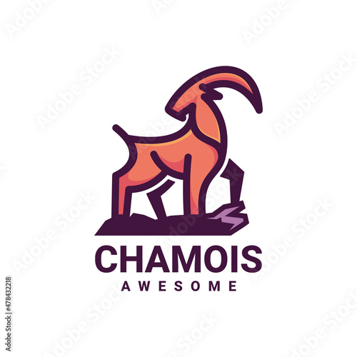 Illuistration vector graphic of Chamois, good for logo design