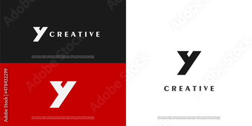 letter Y logo design, Minimalist Y initial based vector icon.