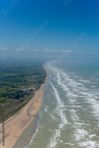 Coastline Near Grandcamp-Maisy  Normandy France © Overflightstock