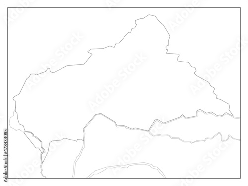 中央アフリカの地図です。