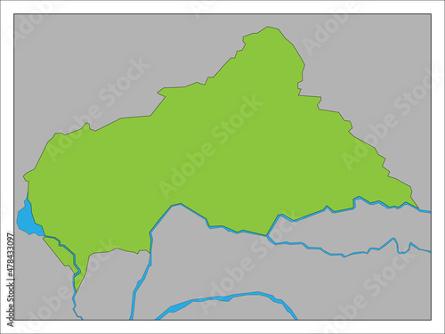 中央アフリカの地図です。