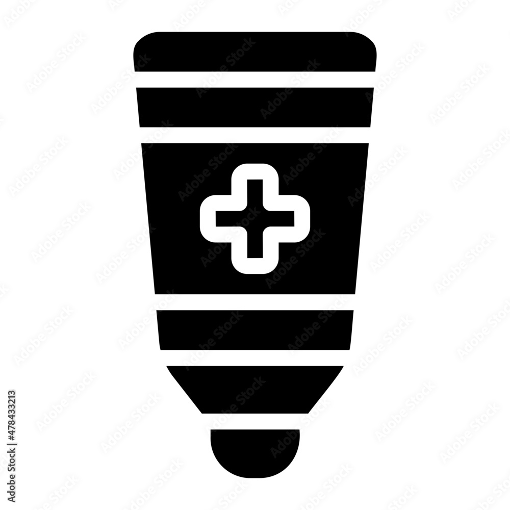 Obraz premium ointment glyph icon