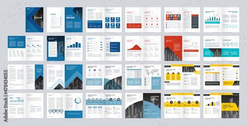 set template layout design with cover page for company profile, annual report, brochures, flyers, presentations, leaflet, magazine, book. and vector a4 size for editable.