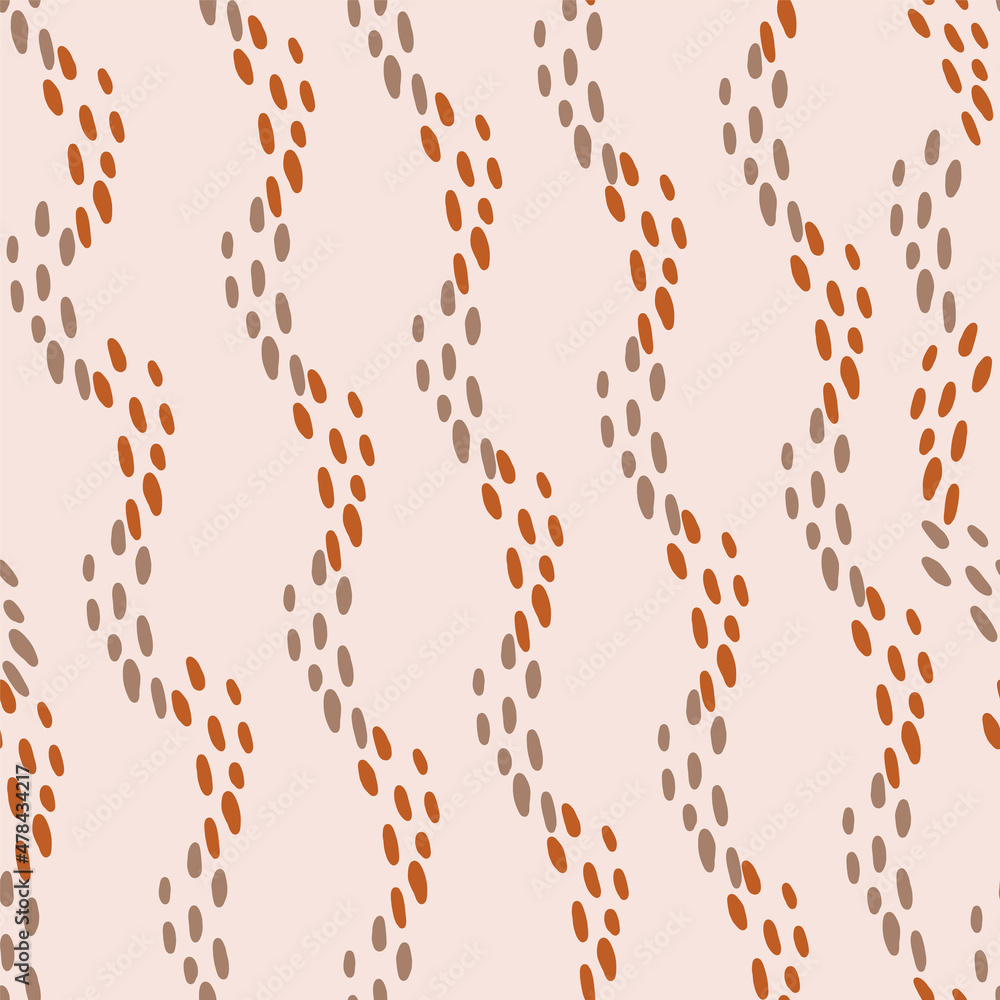 Illustration vector seamless repeat pattern of polka dot texture background. Great for retro and vintage fabric, wallpaper, scrapbooking projects. Surface pattern design.