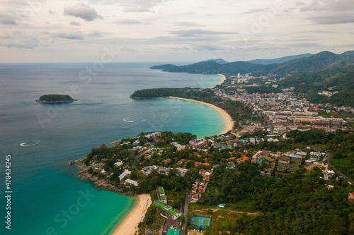Aerial view Karon View Point in Phuket ,Thailand.
