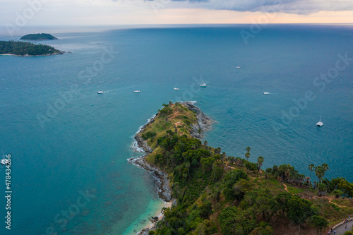 Laem phrom thep cape best spots to watch the sunset in phuket,Thailand.