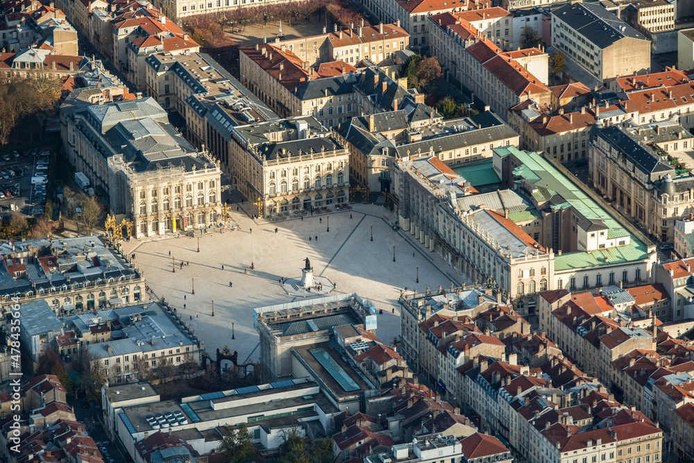 Obraz premium Aerial Place Stanislas Nancy Lorraine France
