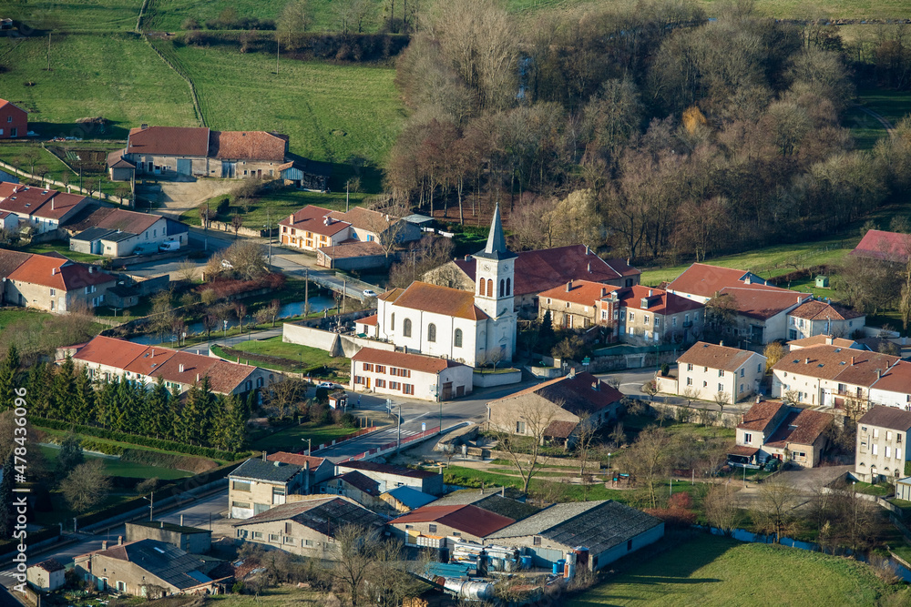 Aerial Village de Ménil la Tour Lorraine France Aerial Village de Ménil la Tour Lorraine France