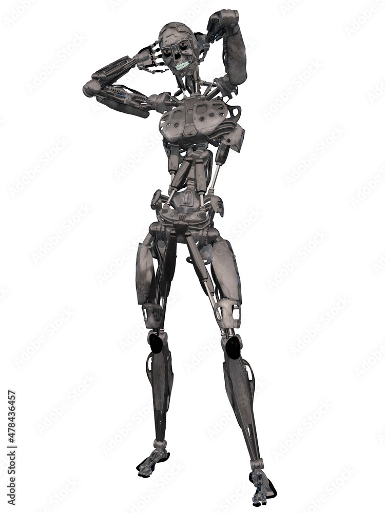 3d illustration of an robot