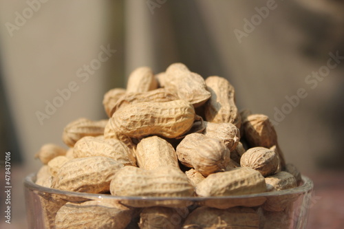Freshly produce peanuts on a cup