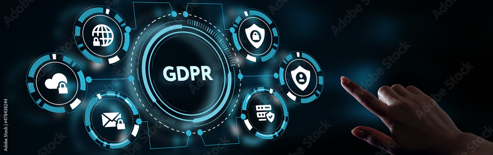 Cyber security data protection business technology privacy concept. Young businessman select the icon security on the virtual display. Cyber security data protection business technology privacy concept. Young businessman select the icon security on the virtual display.