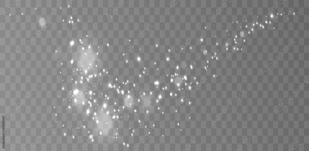 Light effect with many glitter particles glare sparks isolated on transparent background. Vector star cloud with dust. Light effect with many glitter particles glare sparks isolated on transparent background. Vector star cloud with dust.