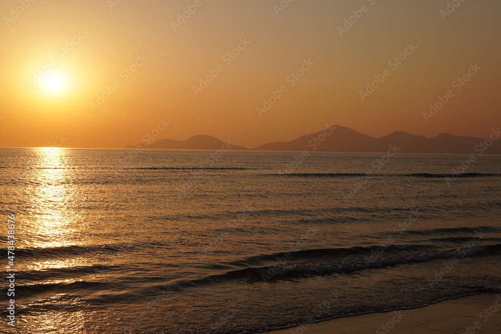 sunset on the beach