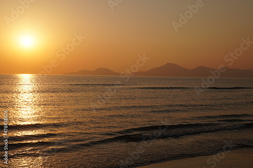 sunset on the beach