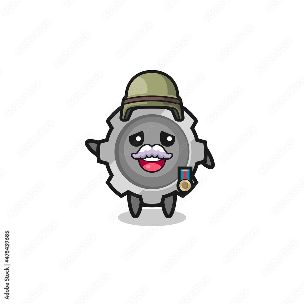 cute gear as veteran cartoon cute gear as veteran cartoon