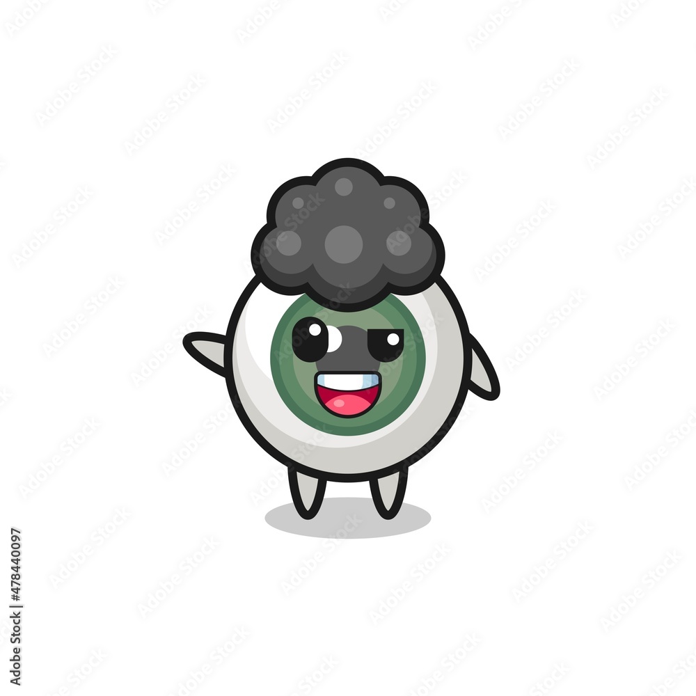 eyeball character as the afro boy