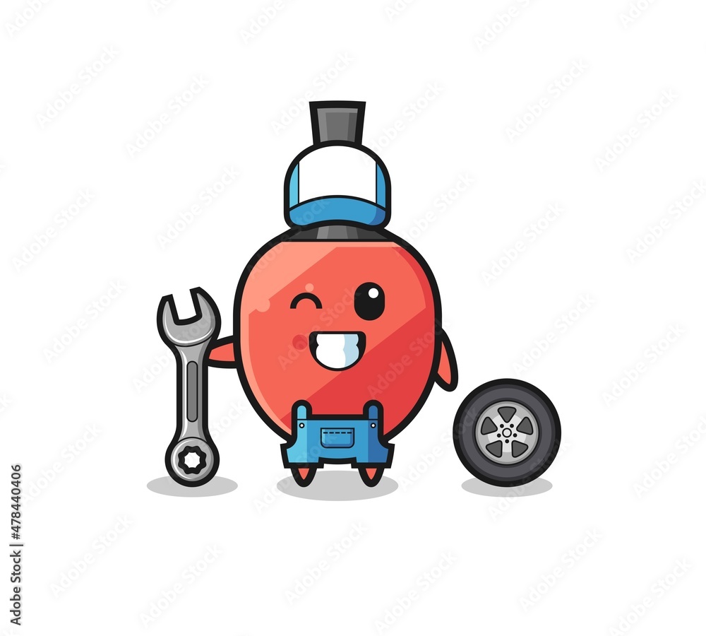 the table tennis racket character as a mechanic mascot the table tennis racket character as a mechanic mascot