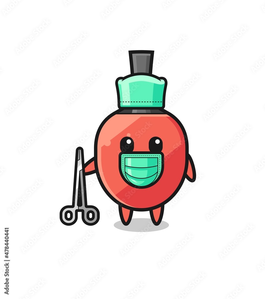 surgeon table tennis racket mascot character surgeon table tennis racket mascot character