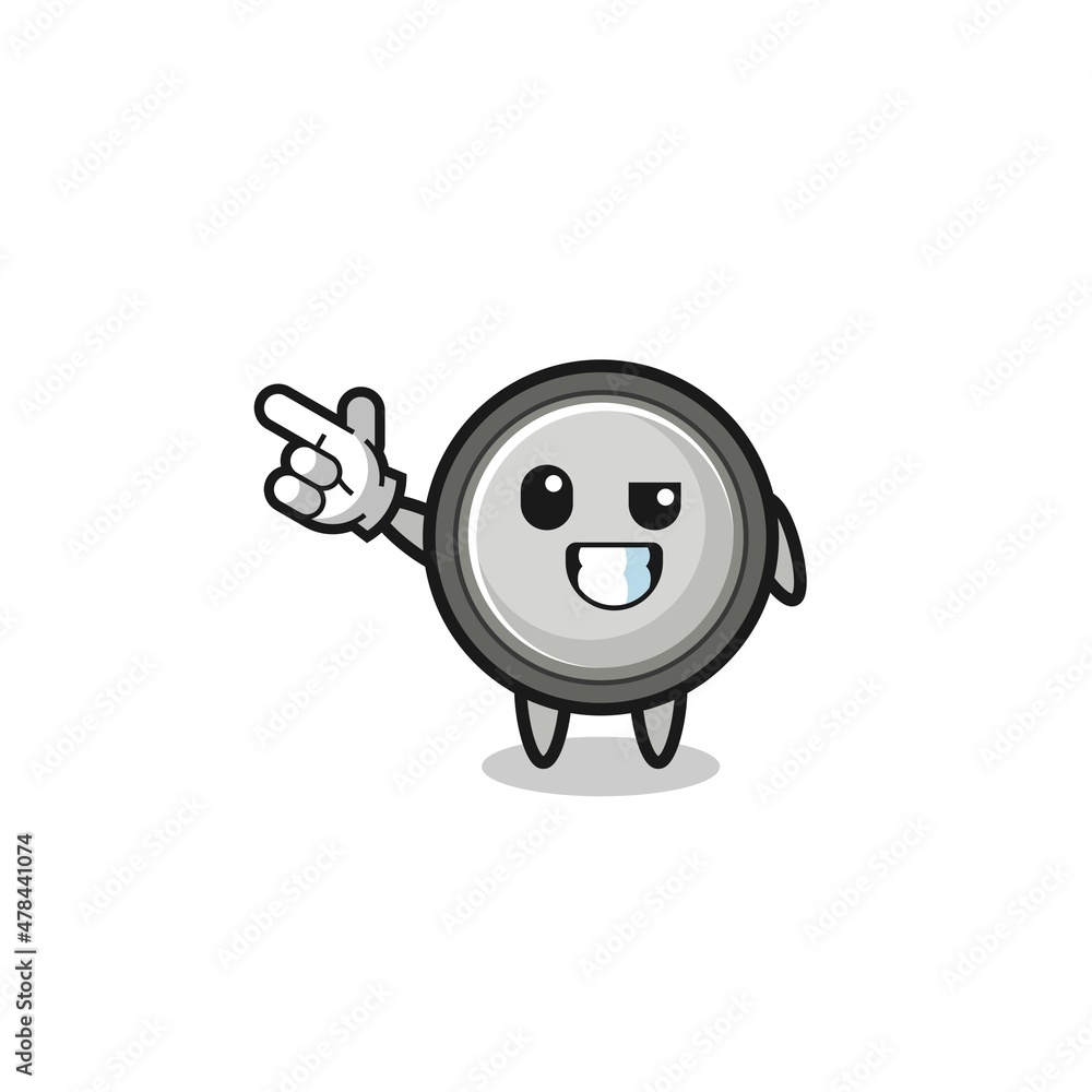 button cell mascot pointing top left button cell mascot pointing top left