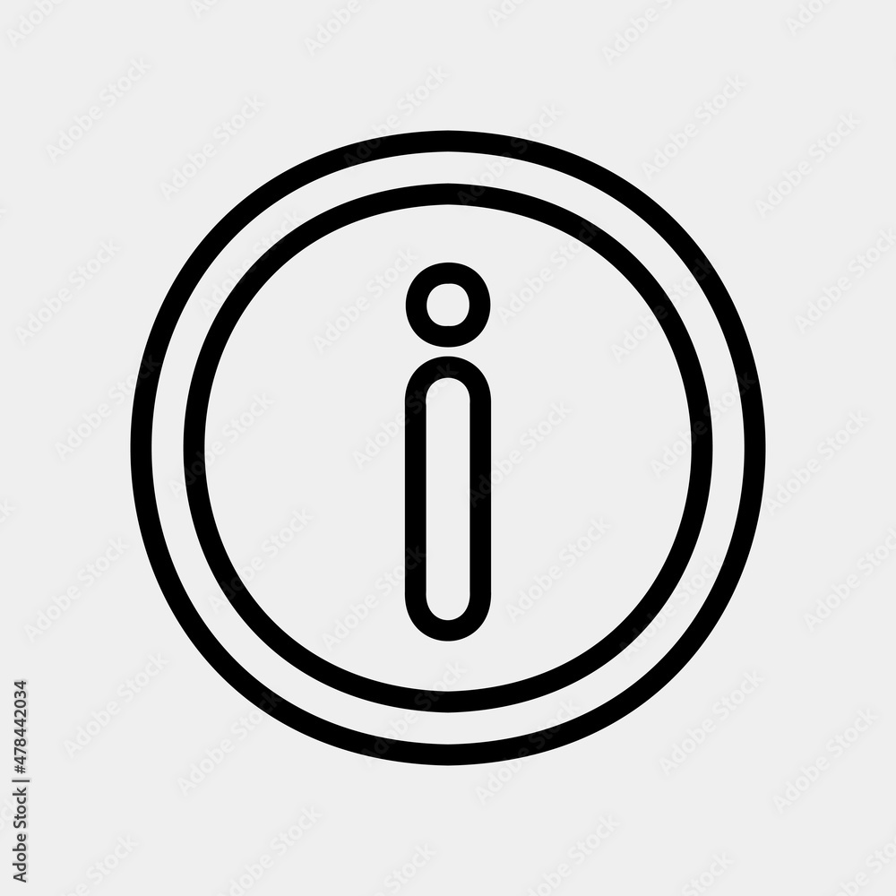 Information icon in line style about social media, use for website mobile app presentation Information icon in line style about social media, use for website mobile app presentation
