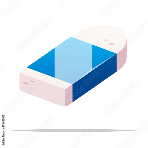 Rubber eraser vector isolated illustration