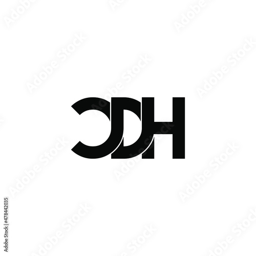 cdh letter initial monogram logo design photo