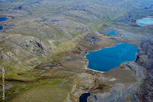 Abstract Tundra Landscape Near Povungnituk Nunavik Quebec Canada photo