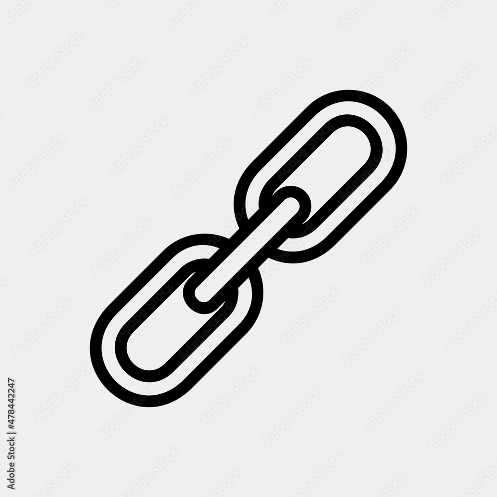 Link icon in line style about social media, use for website mobile app presentation Link icon in line style about social media, use for website mobile app presentation