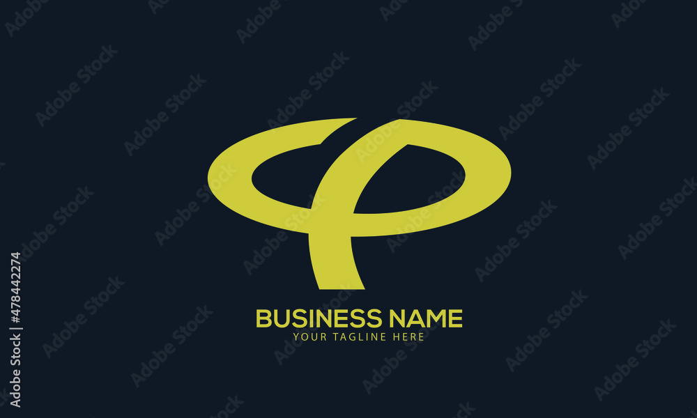 Alphabet CP or PC awesome creative monogram vector logo template Alphabet CP or PC awesome creative monogram vector logo template