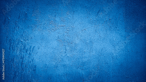 abstract blue cement concrete wall texture background