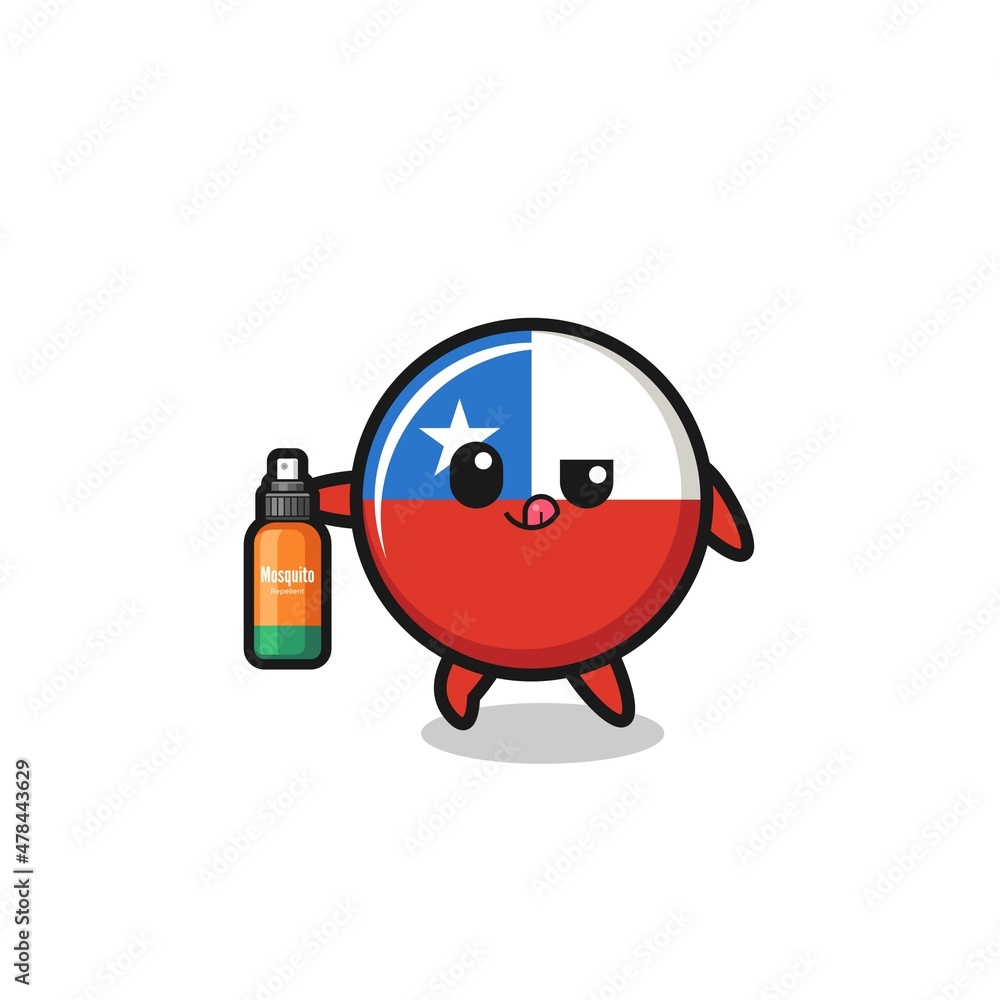 cute chile flag holding mosquito repellent cute chile flag holding mosquito repellent