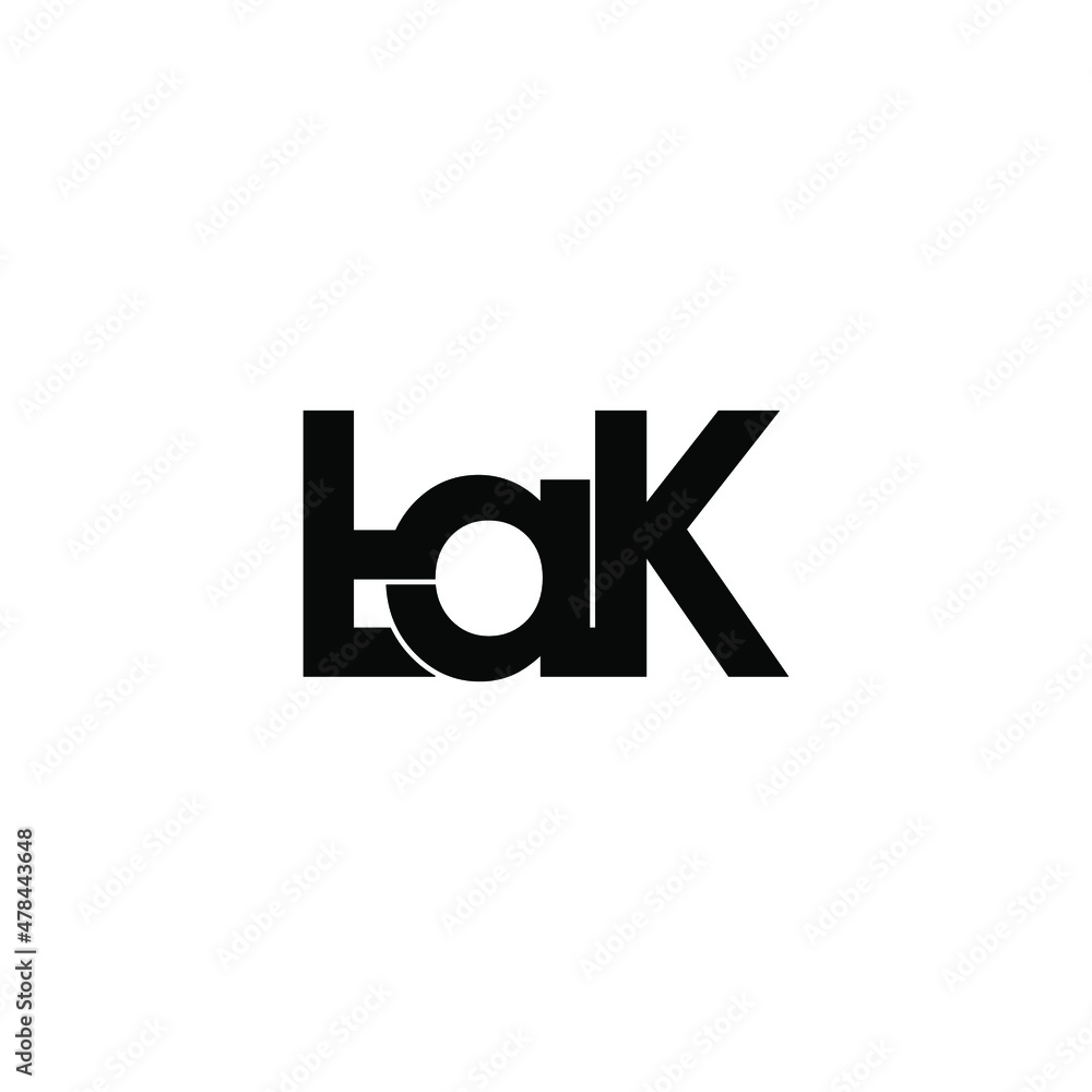 tak letter initial monogram logo design tak letter initial monogram logo design