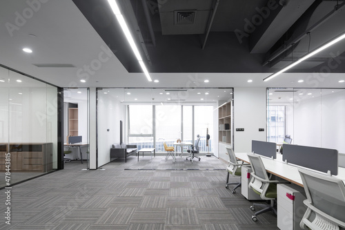 interior of modern open office with simple design