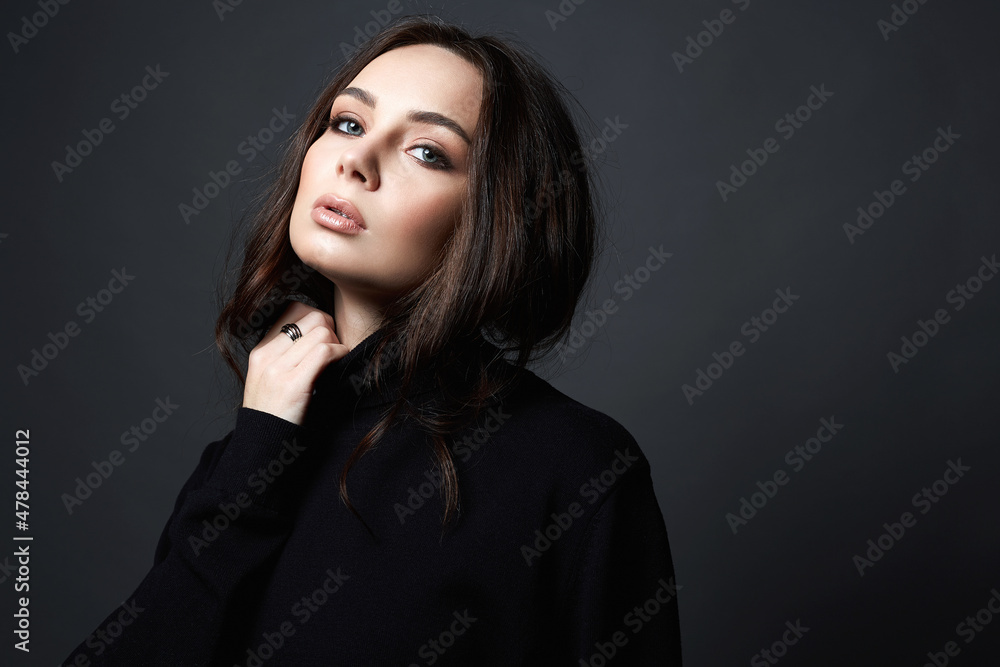 sensual beauty girl with make-up and curly Hair sensual beauty girl with make-up and curly Hair