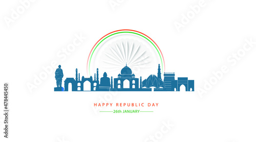 Fotografie, Obraz 26 January-Happy Republic Day of India celebration.