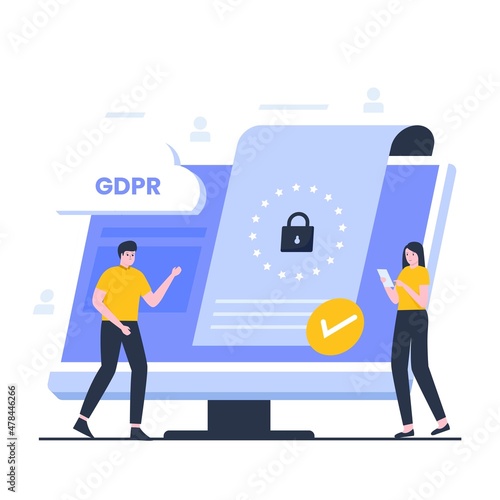 General data protection regulation illustration design concept