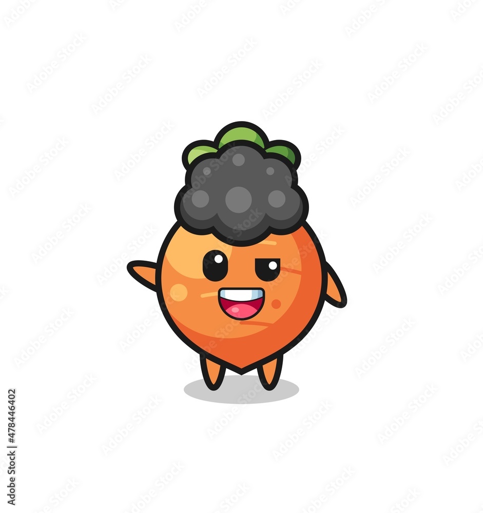carrot character as the afro boy