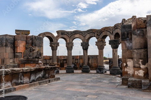The temple in Zvartnots. Armenia