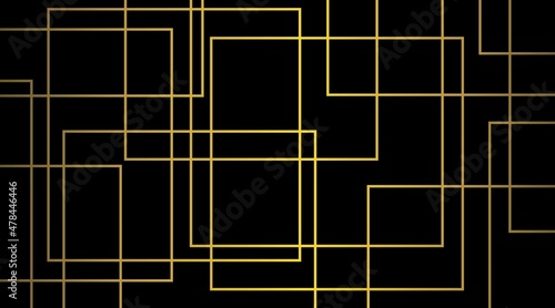 black background with gold grid lines