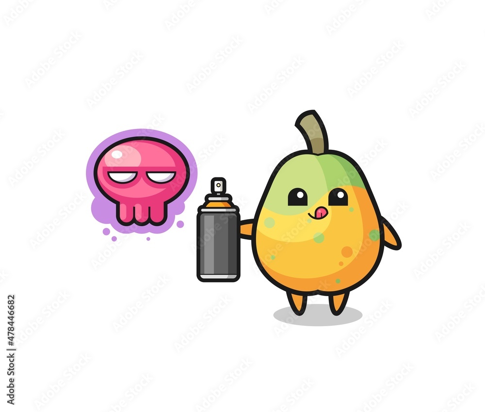 papaya cartoon make a graffiti with a spray paint papaya cartoon make a graffiti with a spray paint
