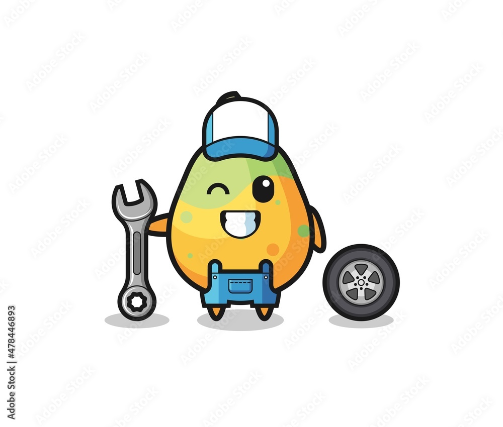 the papaya character as a mechanic mascot the papaya character as a mechanic mascot