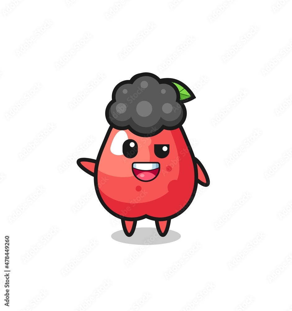 water apple character as the afro boy