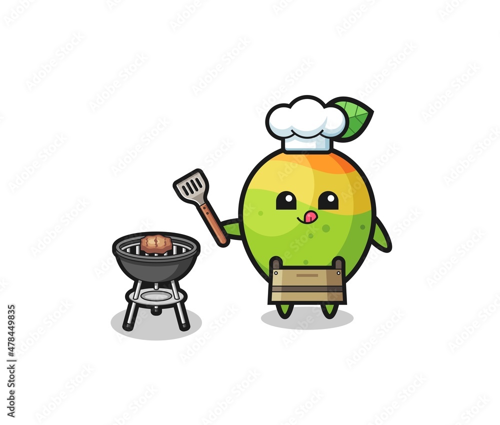 mango barbeque chef with a grill mango barbeque chef with a grill